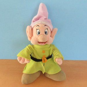 Disney plush Dopey 11" circa 1980s - Seven Dwarfs - AS IS